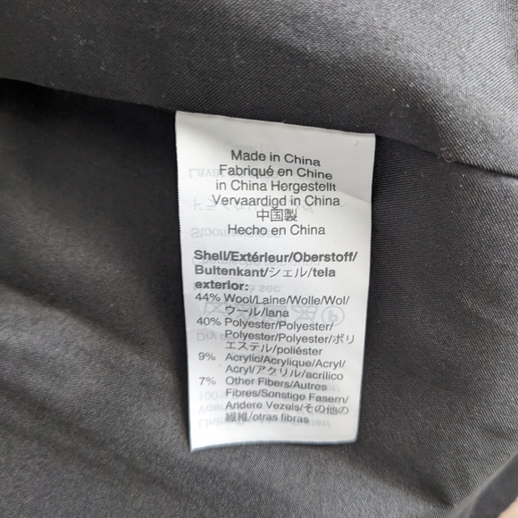 J.Crew Black Wool City Coat size 0 - Picture 7 of 10